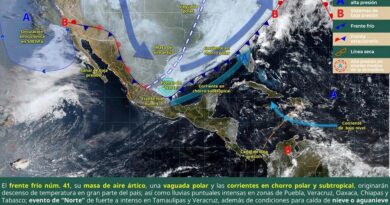 Gobierno de Pepe Chedraui emite aviso preventivo por lluvias y descenso de temperatura por el Frente Frío 41