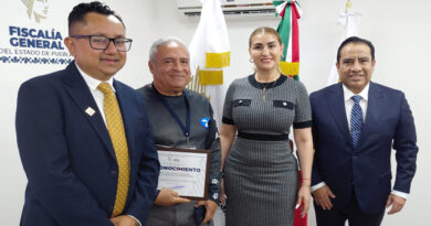 CAETO recibe reconocimiento de la Fiscalía General del estado