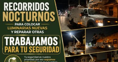 En Amozoc colocan luminarias nuevas y reparan otras para brindar mayor seguridad.