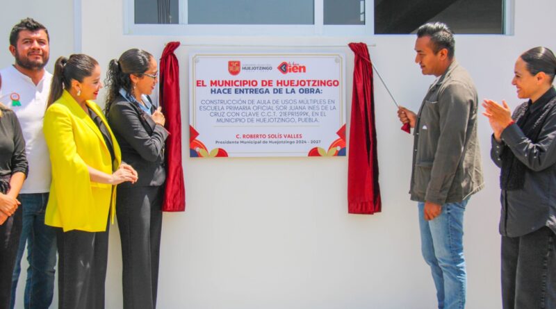 ROBERTO SOLÍS REFUERZA COMPROMISO CON LA EDUCACIÓN; INAUGURA AULA DE USOS MÚLTIPLES EN PRIMARIA DE HUEJOTZINGO