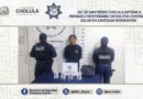 SSC de San Pedro Cholula detiene a probable responsable de delitos contra la salud en Santiago Momoxpan