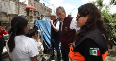 Inspecciona Pepe Chedraui labores en el vaso regulador Puente Negro, así como afectaciones en la zona