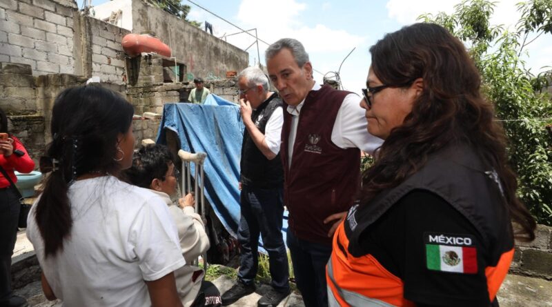 Inspecciona Pepe Chedraui labores en el vaso regulador Puente Negro, así como afectaciones en la zona