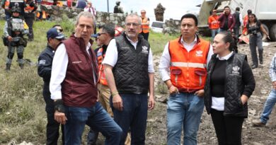 Inspecciona Pepe Chedraui labores en el vaso regulador Puente Negro, así como afectaciones en la zona