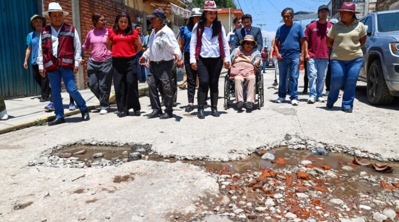 Continúa Tonantzin Fernández llevando obra pública a todos los barrios de San Pedro Cholula