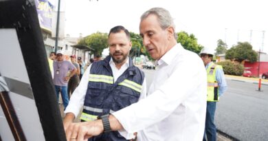 Supervisa Pepe Chedraui trabajos del Tren Capitalino de Pavimentación en bulevar Héroes del 5 de Mayo
