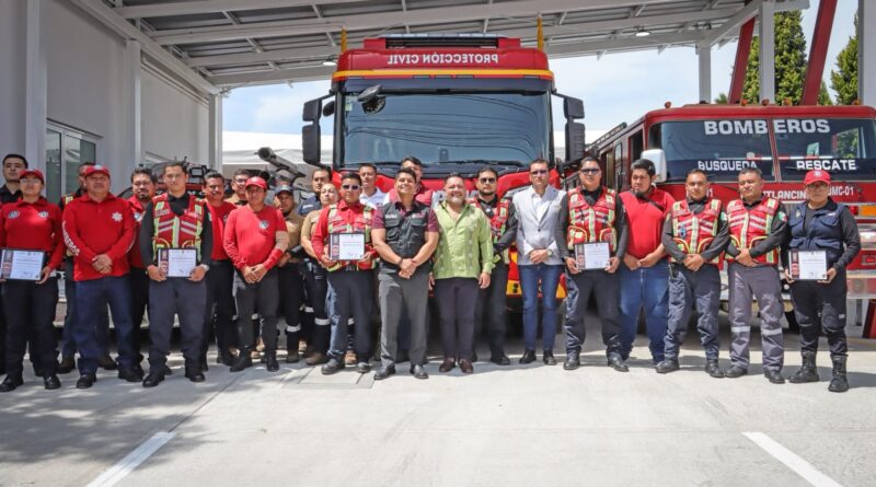 Omar Muñoz inaugura primera Estación de Bomberos en Cuautlancingo