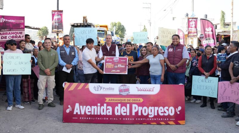 Impulsa Pepe Chedraui trabajos de rehabilitación vial en San Francisco Totimehuacan