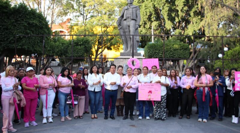 Marcha en Conmemoración de la lucha contra el cáncer en Tecamachalco