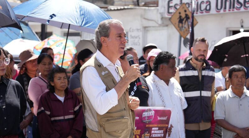 Inicia Pepe Chedraui trabajos de rehabilitación vial en San Sebastián de Aparicio
